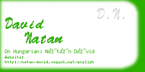 david natan business card